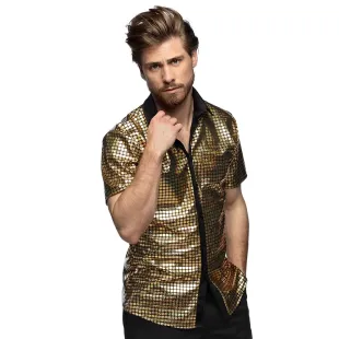 Chemise Disco diamond or