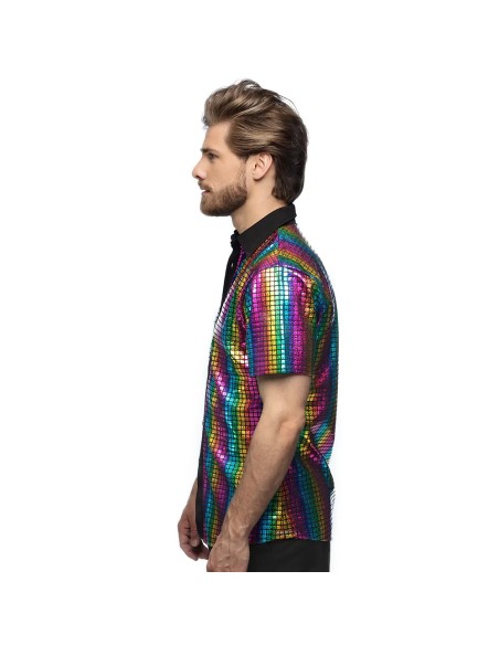 Chemise Disco diamond arc en ciel