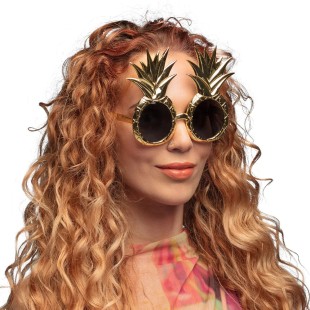 Lunettes party Ananas or