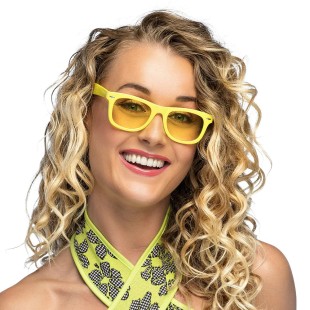 Lunettes party Dance jaune fluo