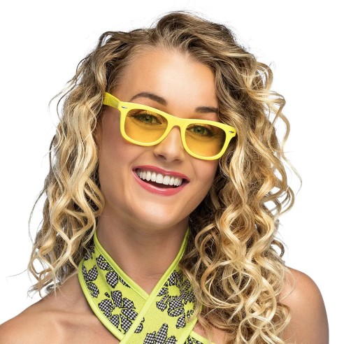 Lunettes party Dance jaune fluo