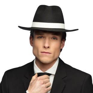 Chapeau gangster luxe noir