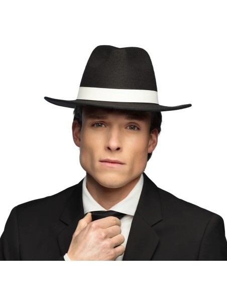 Chapeau gangster luxe noir