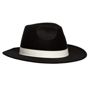 Chapeau gangster luxe noir 2