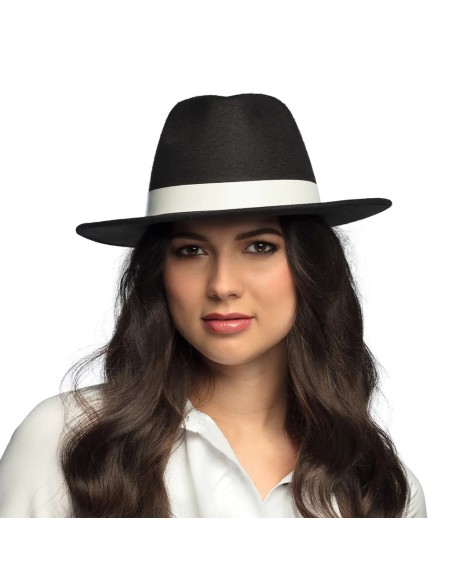 Chapeau gangster luxe noir