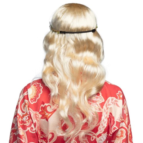 Perruque Hippie blonde avec bandeau