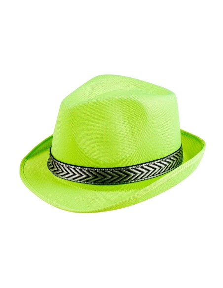 Chapeau funky vert fluo
