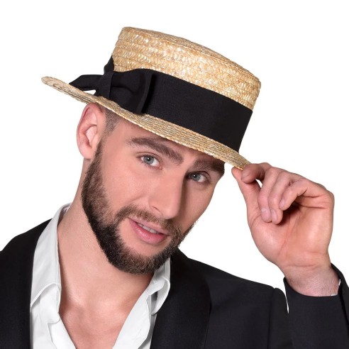 Chapeau canotier luxe