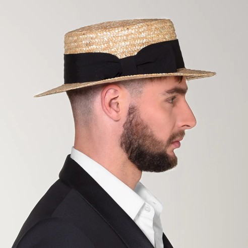 Chapeau canotier luxe