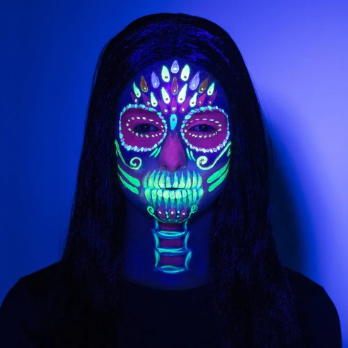 Kit de maquillage squelette fluo