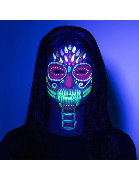 Kit de maquillage squelette fluo