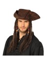 Tricorne pirate avec cheveux