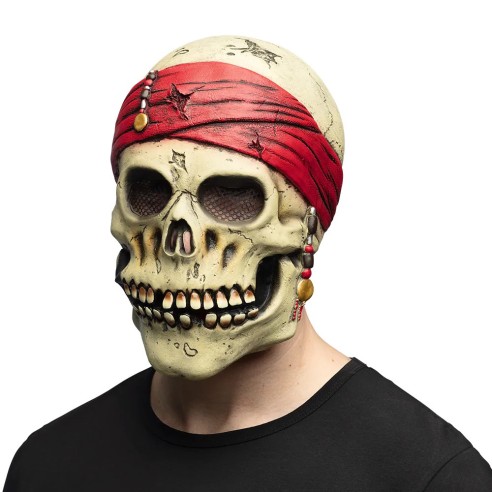 Masque latex Pirate tête de mort