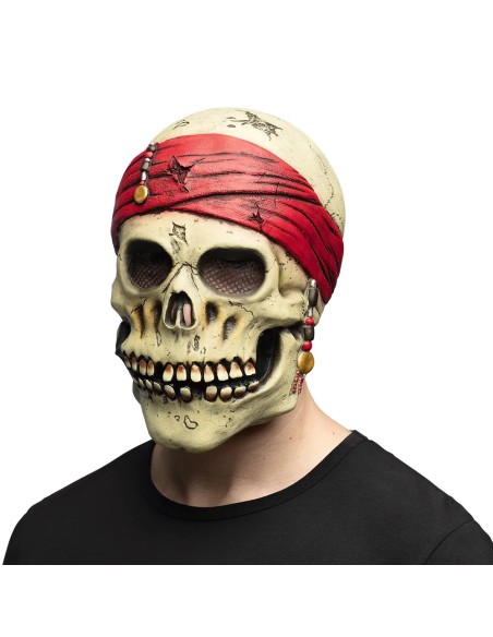 Masque latex Pirate tête de mort