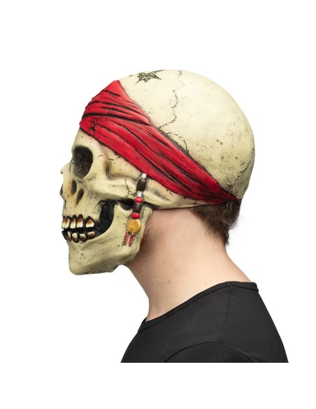 Masque latex Pirate tête de mort