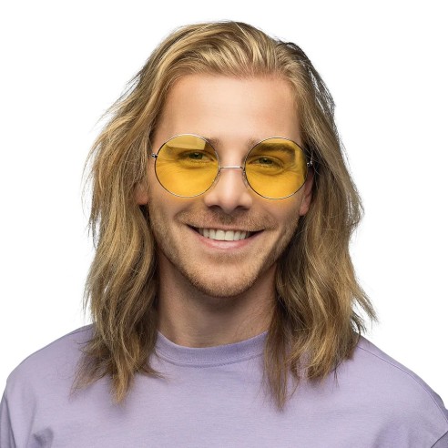 Lunettes Hippie XL jaune
