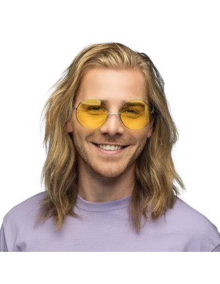 Lunettes Hippie XL jaune