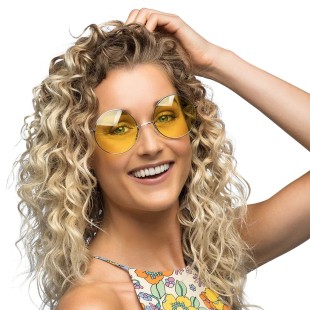 Lunettes Hippie XL jaune 2