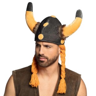 Chapeau viking avec cheveux