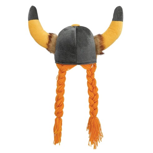 Chapeau viking avec cheveux