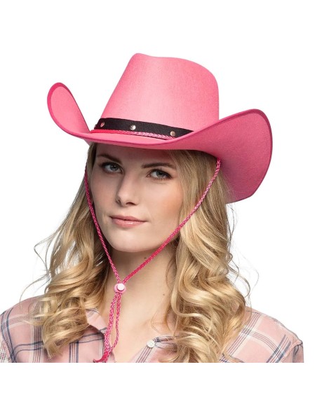 Chapeau Dallas feutre rose