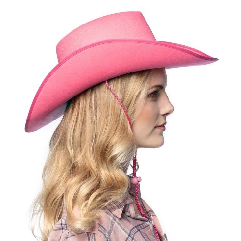 Chapeau Dallas feutre rose