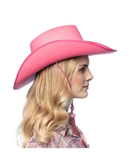Chapeau Dallas feutre rose