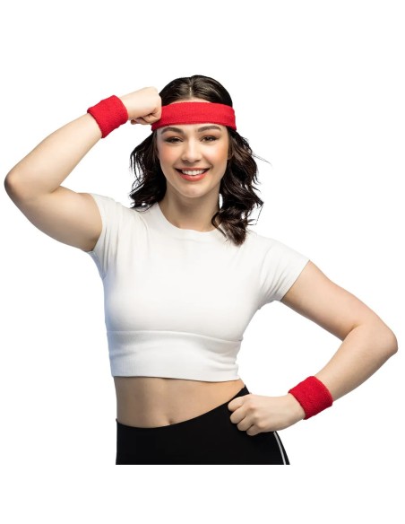 Set 3 bandeaux éponge -  rouge