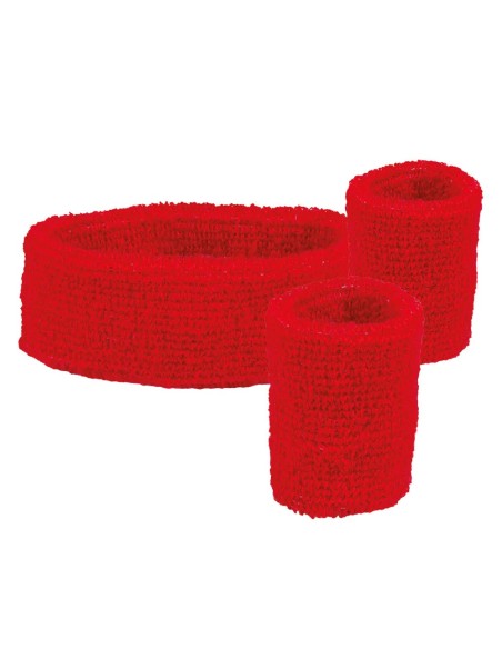 Set 3 bandeaux éponge -  rouge