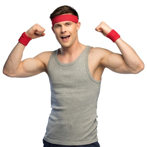 Set 3 bandeaux éponge -  rouge