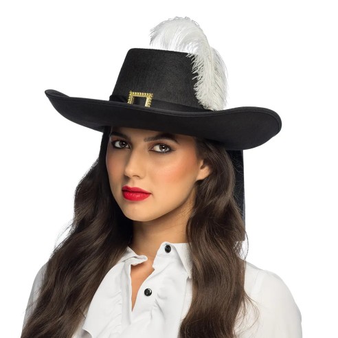 Accessoires déguisement - Mousquetaire feutre noir