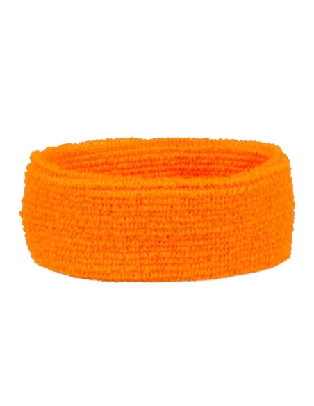 Set 3 bandeaux éponge - orange fluo