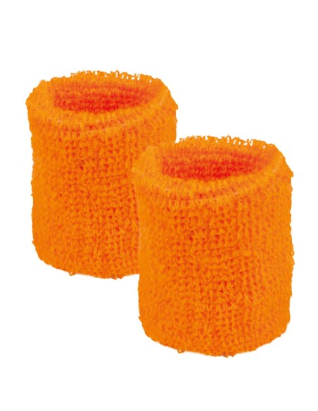 Set 3 bandeaux éponge - orange fluo