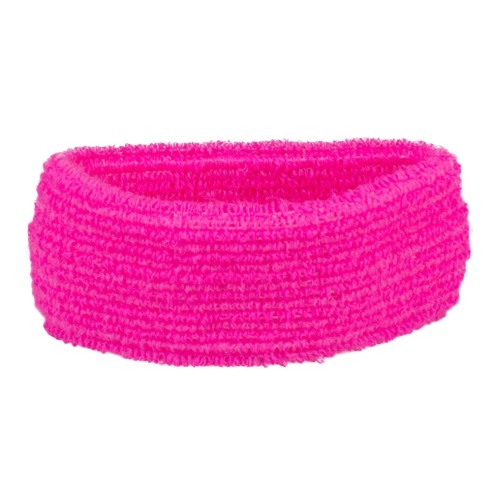 Set 3 bandeaux éponge - rose fluo