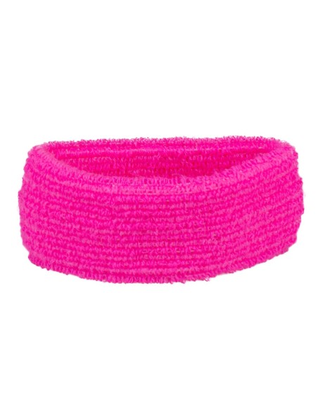 Set 3 bandeaux éponge - rose fluo