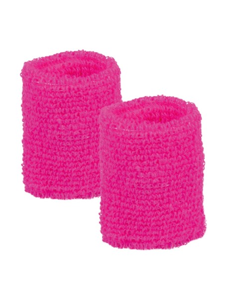 Set 3 bandeaux éponge - rose fluo