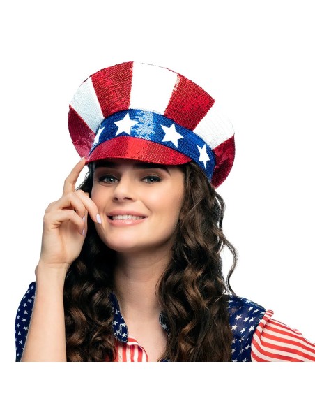 Casquette USA paillettes