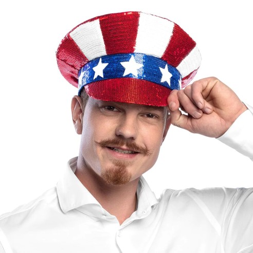 Casquette USA paillettes