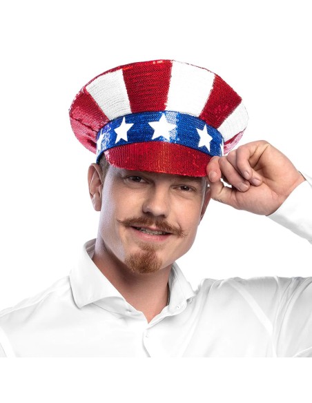 Casquette USA paillettes