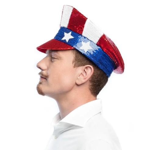 Casquette USA paillettes