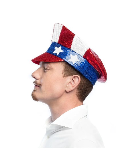 Casquette USA paillettes