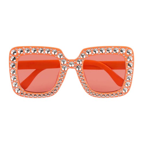 Lunettes bling bling orange