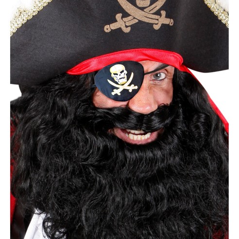 Cache oeil pirate tête de mort