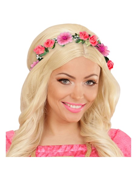 Bandeau  à fleurs pour déguisement hippie chez Festimania