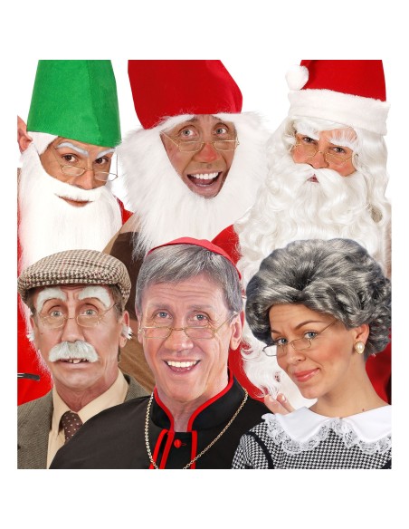 Lunettes rectangulaires du Père Noël pour costume de fin d'année