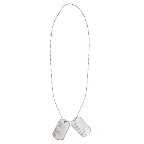 Collier plaque militaire dog tag accessoire pour l'armée