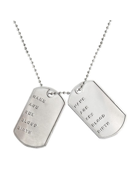 Collier plaque militaire dog tag accessoire pour l'armée