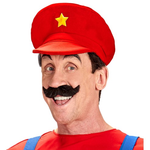 Casquette Mario rouge le héros plombier des jeux vidéos