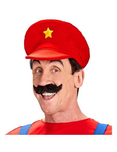 Casquette Mario rouge le héros plombier des jeux vidéos