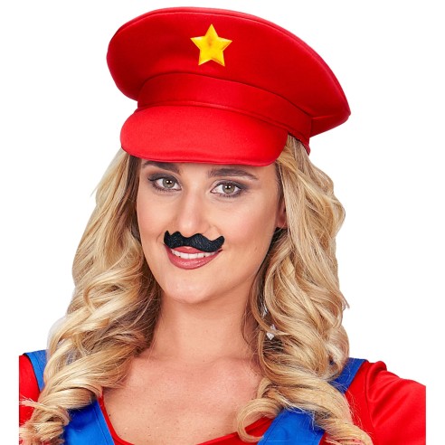 Casquette Mario rouge le héros plombier des jeux vidéos